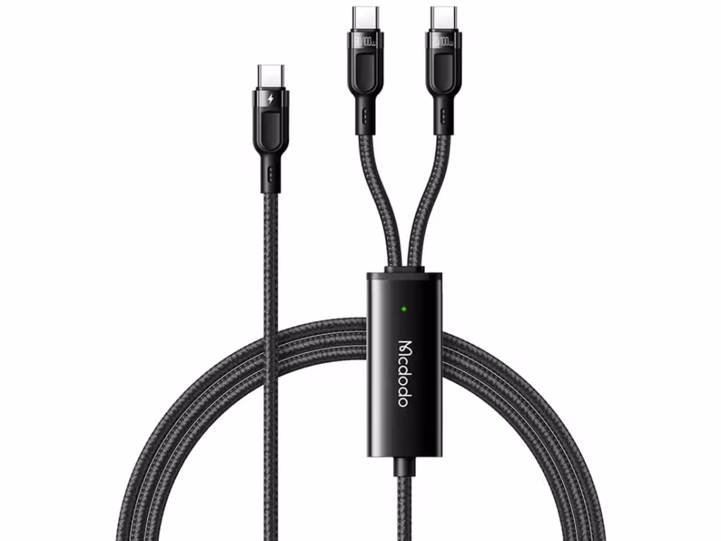 کابل شارژ سریع دو سر تایپ‌سی 1.2 متری مک‌دودو MCDODO Type-C to Type-C Type-C2 in 1 Fast Charging Data Cabl 100W CA-7470