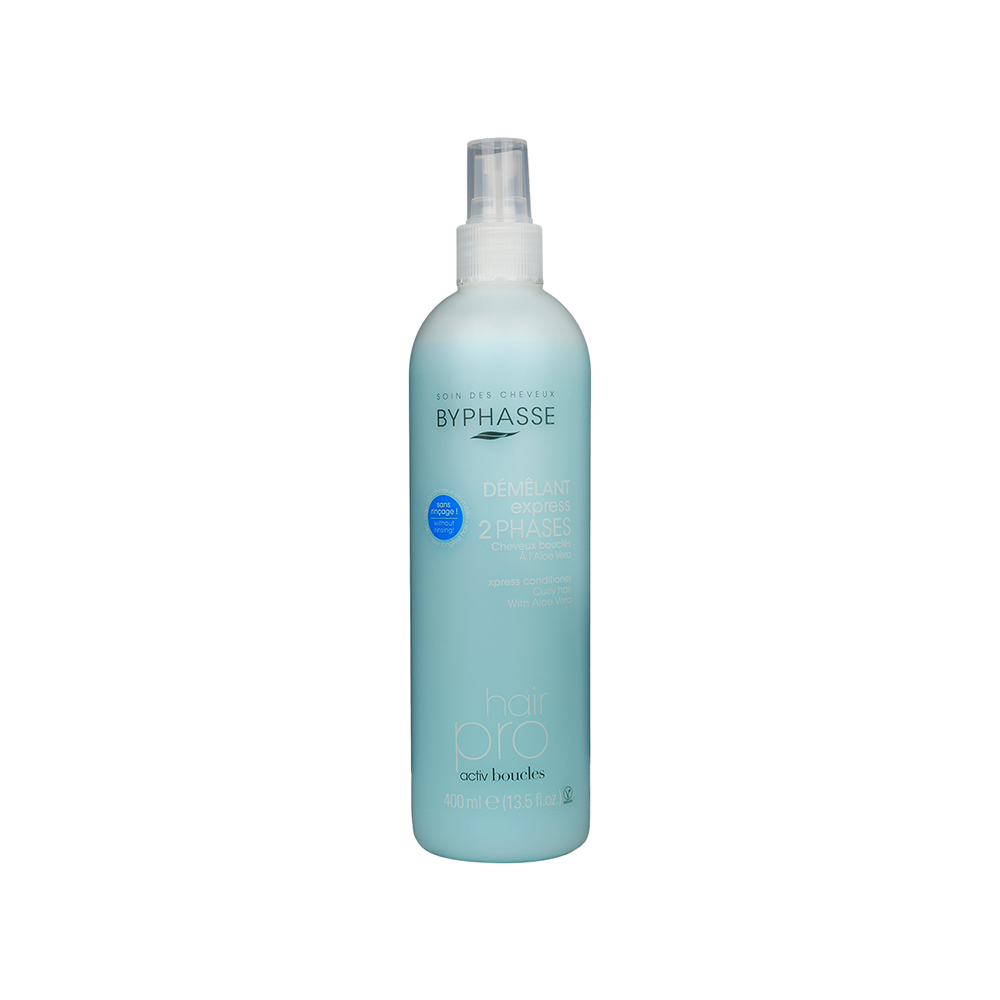 اسپری دوفاز موهای فر بایفاس مدل Curly Hair حجم 400 میلی لیتر - فروشگاه تخصصی محصولات پوست و مو تیراژه
