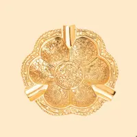 زیر سیگاری برنجی طلایی مدل پیونی3251
