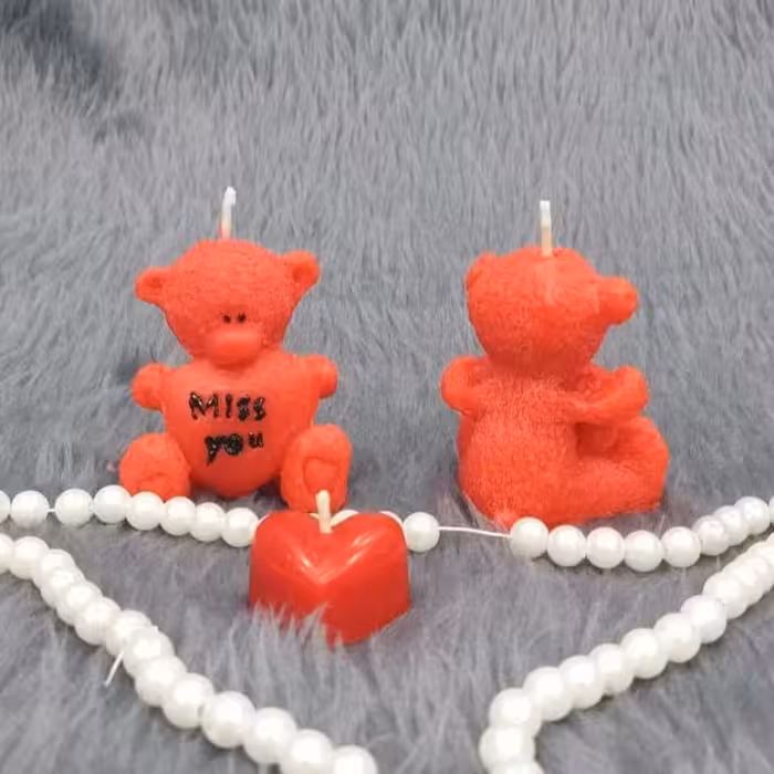 شمع خرس قلب دار
