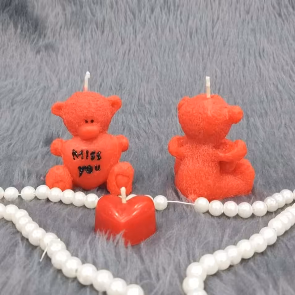 شمع خرس قلب دار