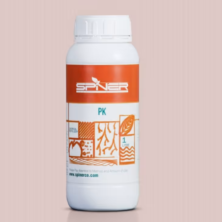 کودpk45 55تقویت ساقه وریشه،مقاوم سازدربرابرجوندگان بافرمولیزه ی هلندی اسپینر (500سی سی) همراه بادستوراستفاده(فسفرپتاسیم)