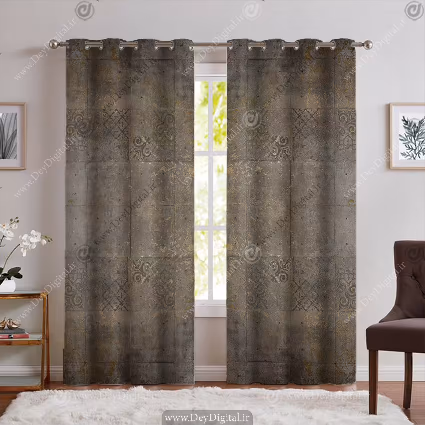 پرده برای پذیرایی طرح پتینه شیک PK-6093