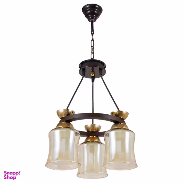 لوستر سه شعله چشمه نور کد G643/3-BR