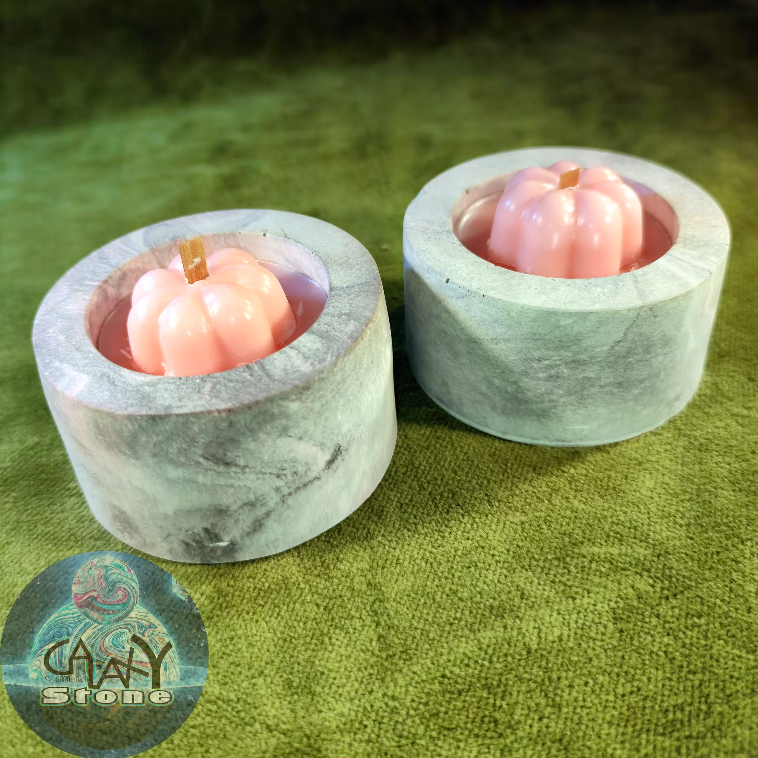 شمع معطر جفت (بسته 2 عددی) سنگ مصنوعی با رایحه قهوه