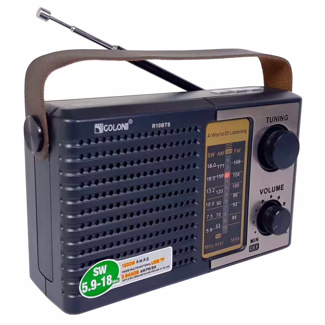 اسپیکر بلوتوثی خورشیدی گولون مدل R10BTS