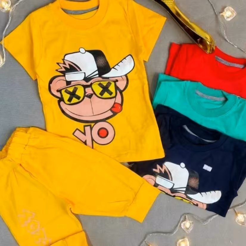 تیشرت شلوارک بامزه پسرانه