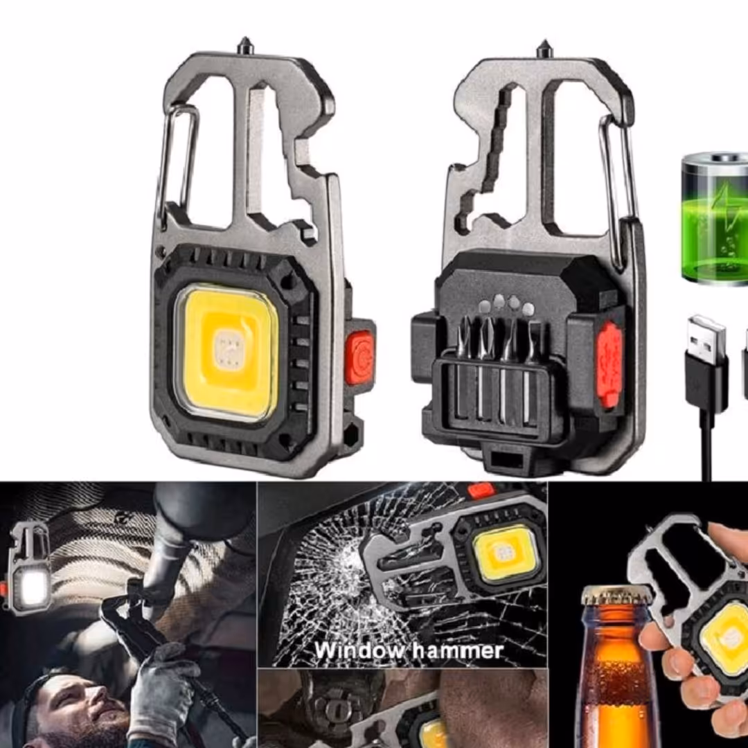 چراغ همه کاره و کارابین دسته کلیدی دارای سه پایه همراه سه نور مدل W5138