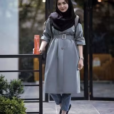 مانتو دانشجویی تترون مدل کاترین - کد 314