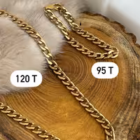 دستبند و گردنبند کارتیر طلایی استیل و رنگ ثابت ضد حساسیت 