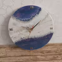 ساعت رزینی دست ساز  قابل سفارش در رنگ و ابعاد مورد نظر شما