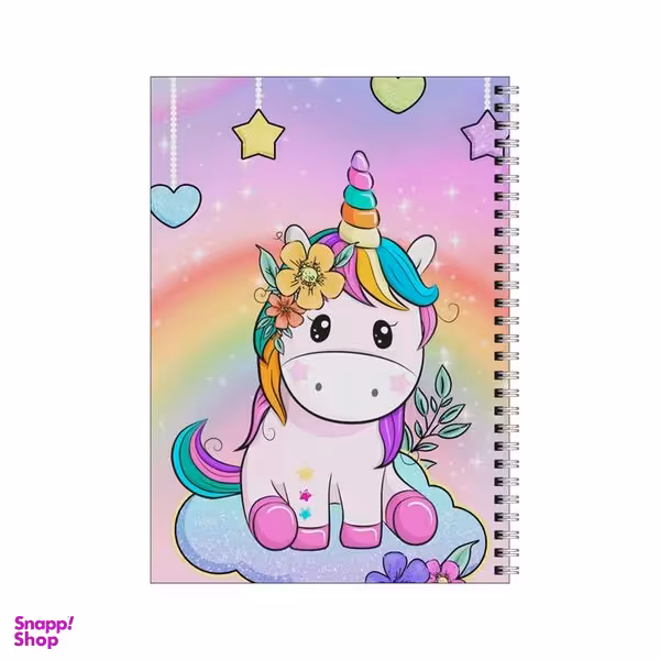 دفتر مشق 100 برگ بامبیلیپ طرح یونیکورن روی ابرها کد 1296481