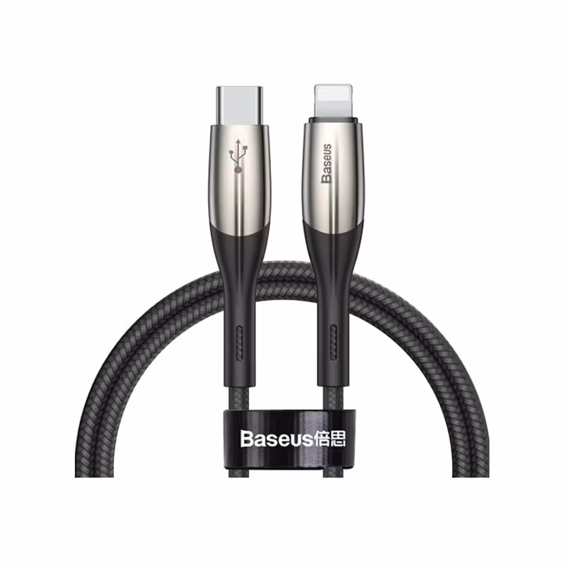 کابل تبدیل USB-C به لایتنینگ باسئوس مدل CATLSP-01 طول 1 متر - فروشگاه کارما آی‌تی