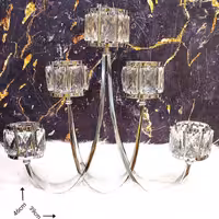 شمعدان مدل پنج شعله کوه نقره ایی 