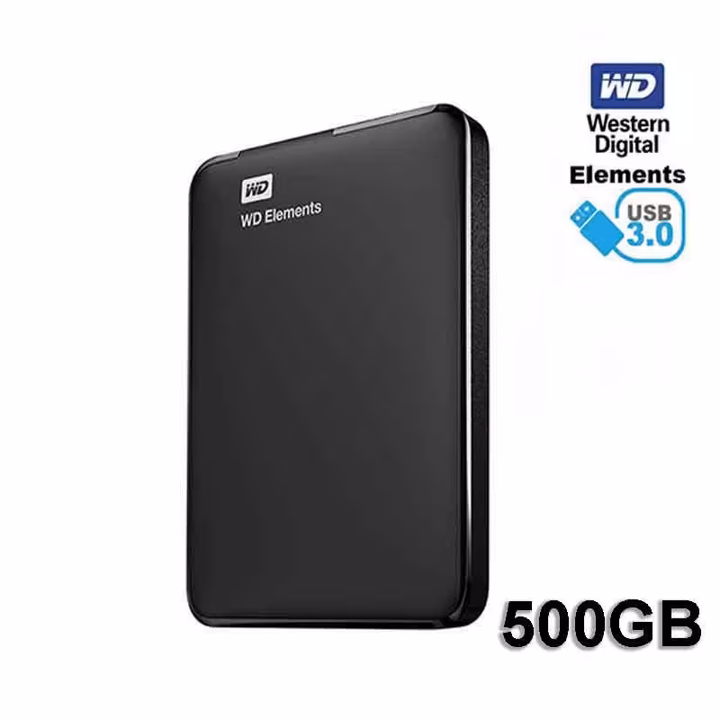 هارد اکسترنال وسترن دیجیتال مدل Elements ظرفیت 500 گیگابایت