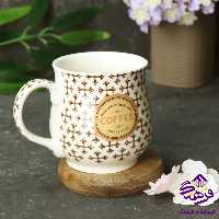 لیوان سرامیکی کافی کاج سفید