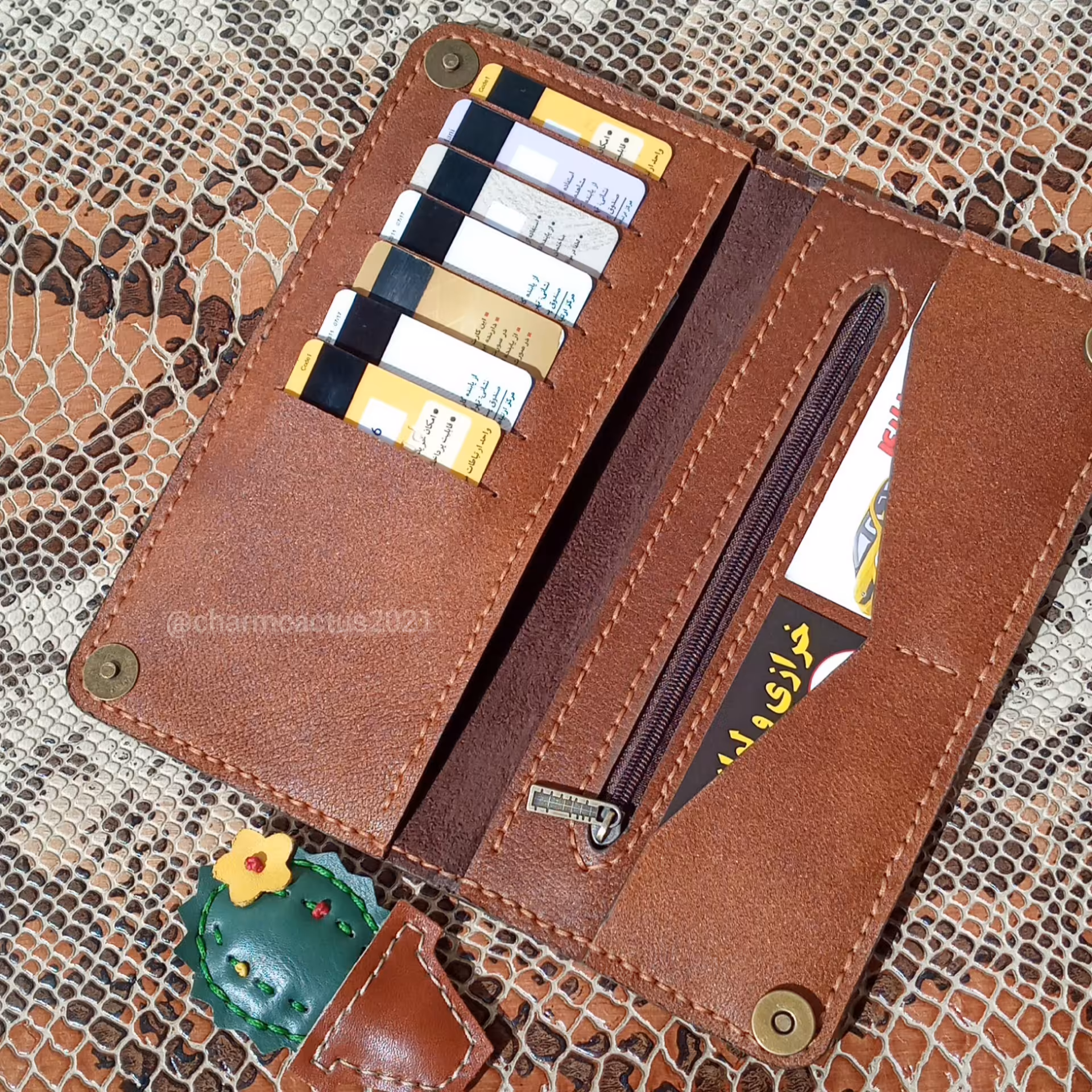 کیف پول کتی چرم