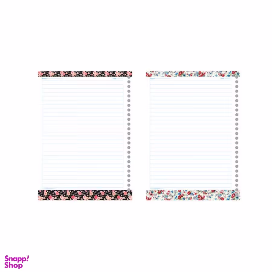 یدک کلاسور 26 حلقه 100 برگ جایزه طرح گل نهال کد 7791