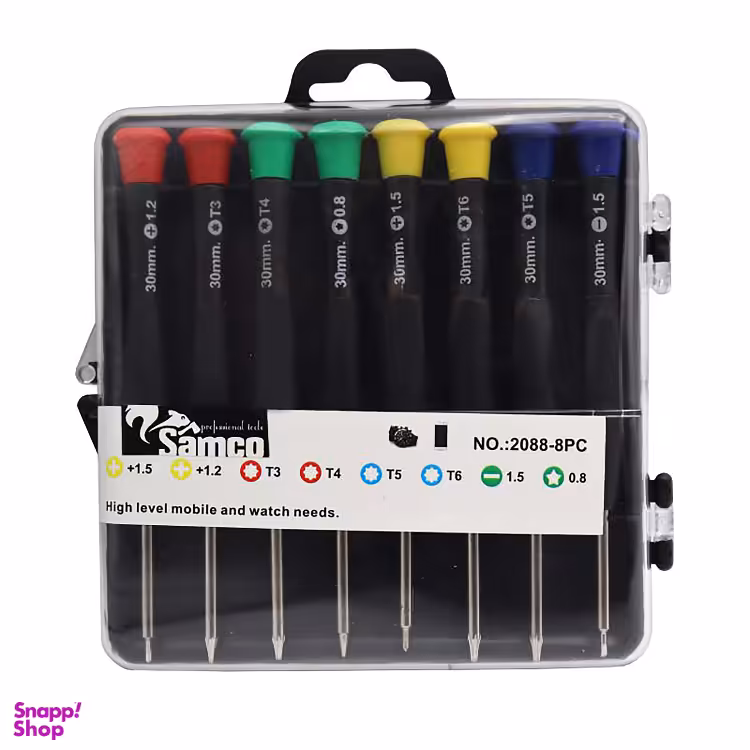 پیچ گوشتی مدل موبایلی کد YP-08 مجموعه 8 عددی