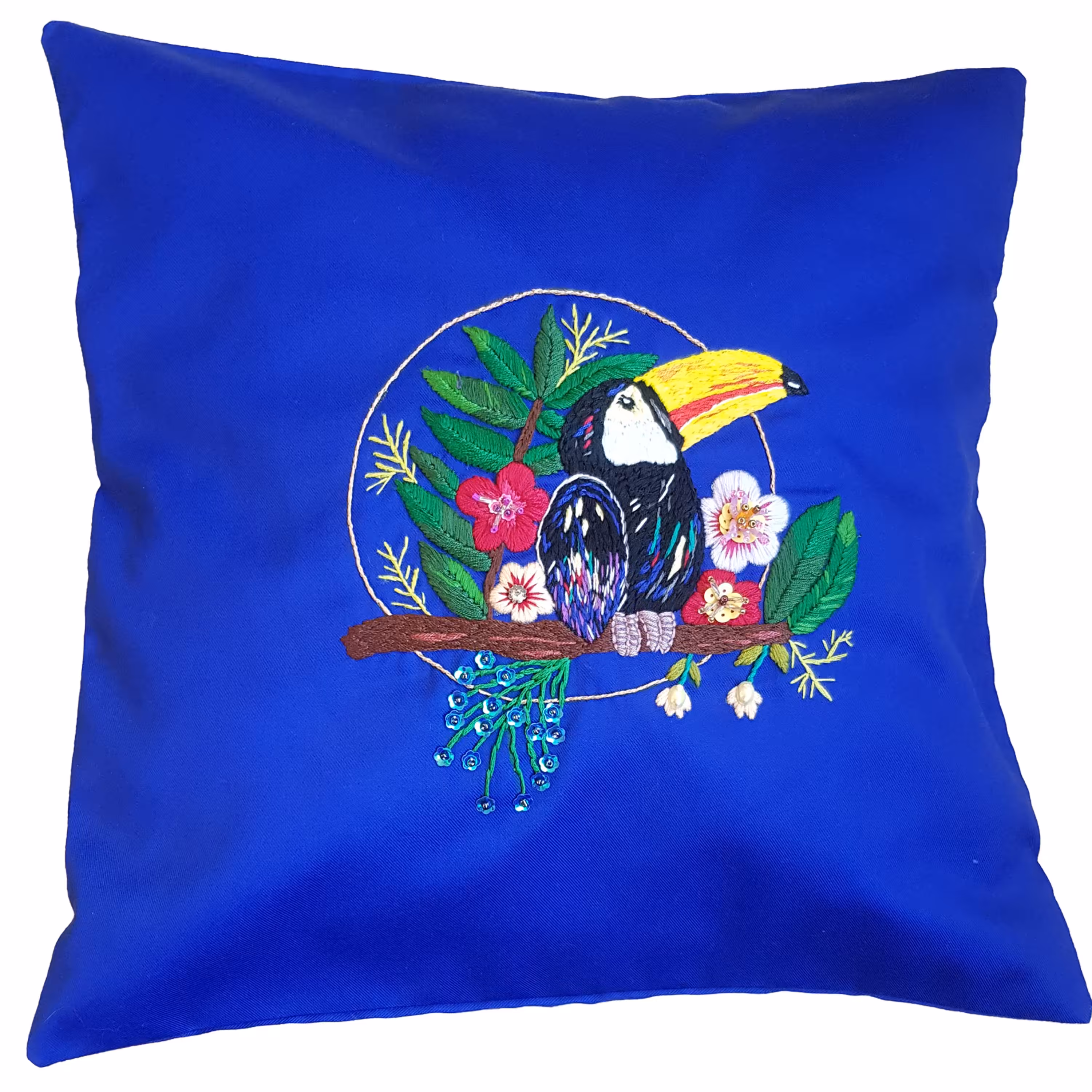 کاورِ کوسنِ گلدوزی شدهِ دست ساز کد GOL900