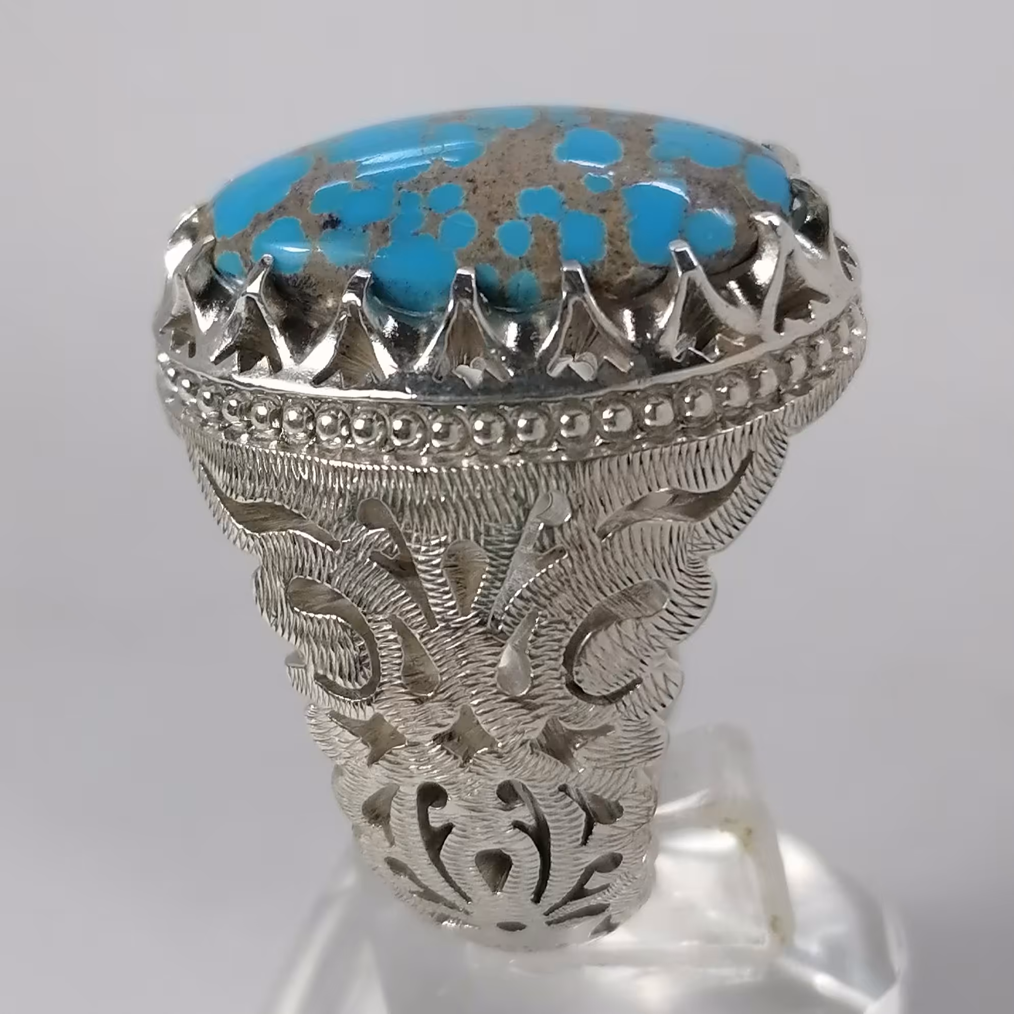 انگشتر نقره فیروزه نیشابور یک