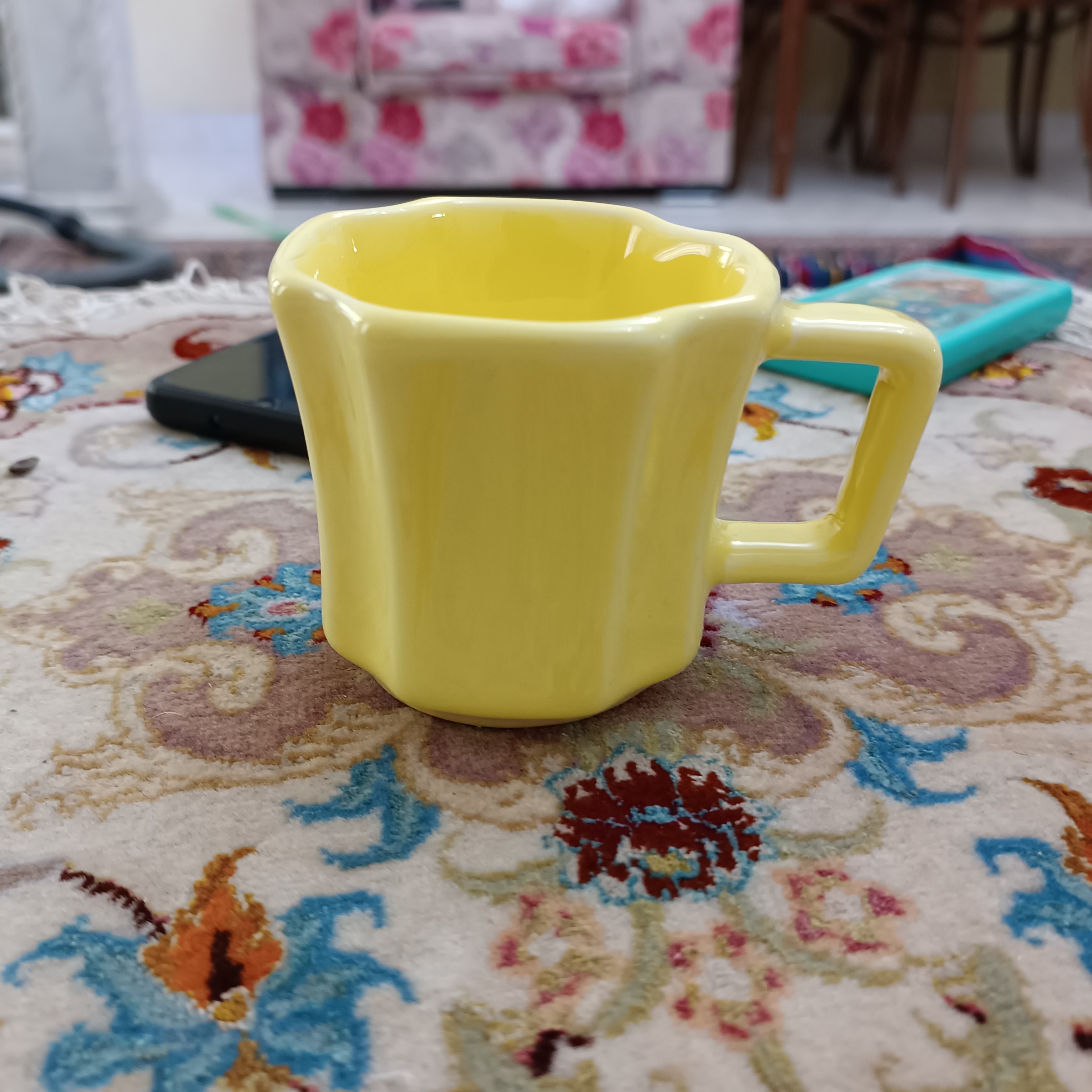 یکدست فنجان قهوه خوری رنگی