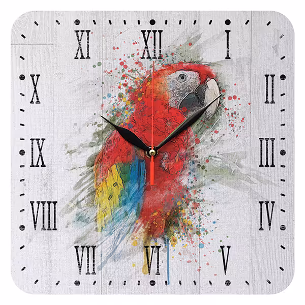 ساعت دیواری مدل 1027 طرح طوطی