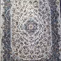 فرش پاتریس 1200شانه  طرح مهتاب کرم  کناره 3متری