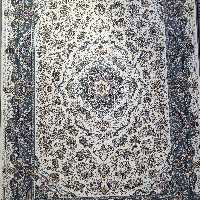 فرش پاتریس 1200شانه  طرح مهتاب کرم  کناره 3متری