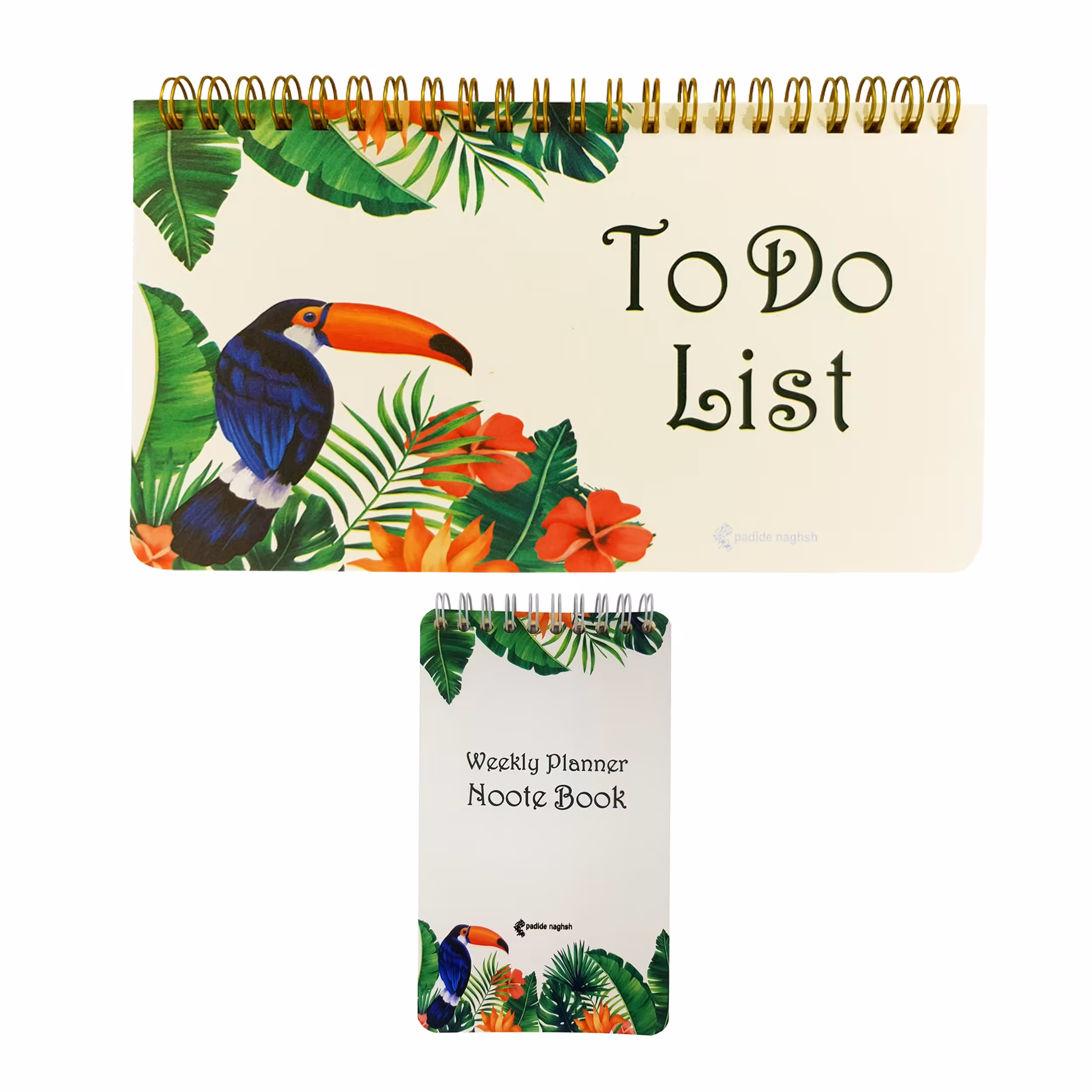 دفتر برنامه ریزی طرح توکان رنگی به همراه دفترچه یادداشت بسته 2 عددی