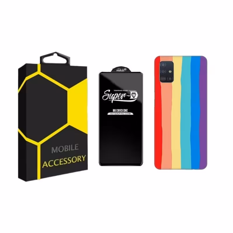 کاور آبرنگی گوشی موبایل سامسونگ Galaxy A71 به همراه محافظ صفحه نمایش