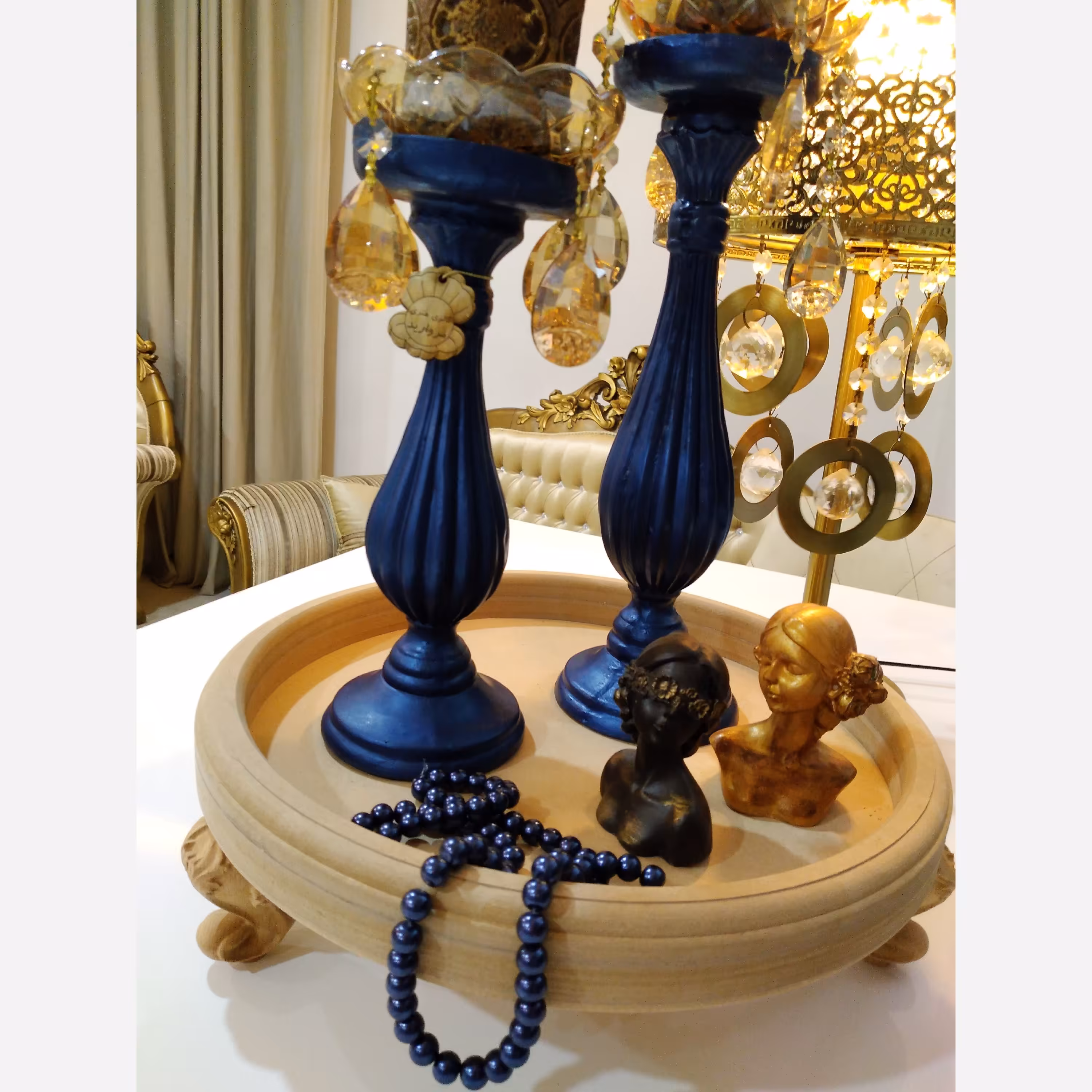 شمعدان دکوری ست دوتایی (پس کرایه)