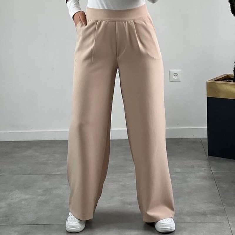 شلوار بگ پارچه ای کرپ