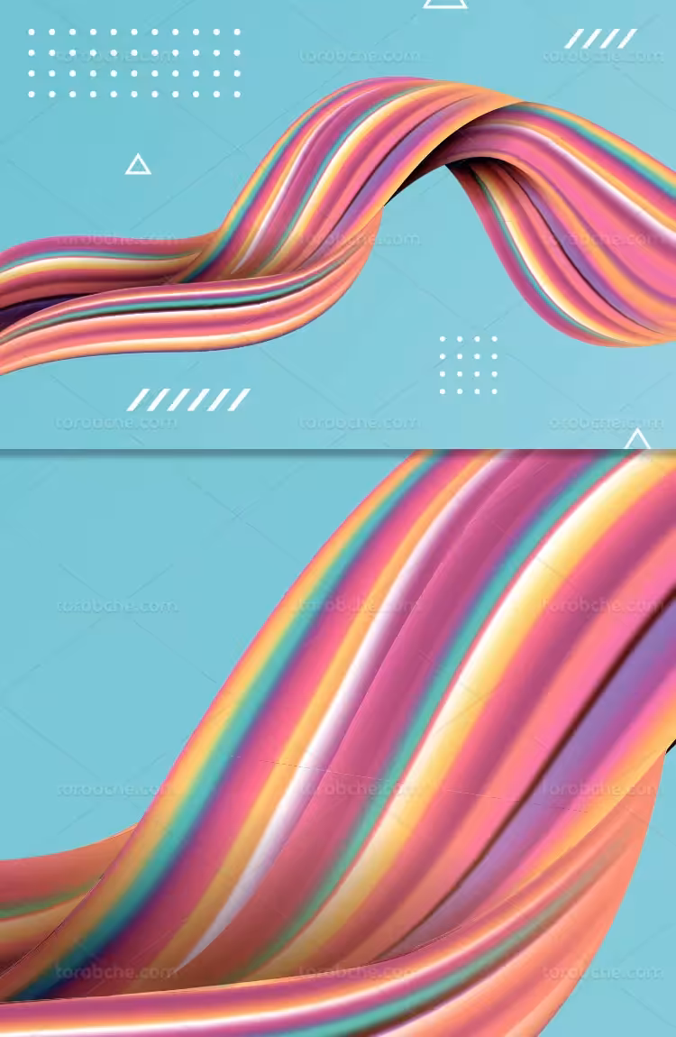 وکتور زمینه موج دار رنگی | گرافیک با طعم تربچه