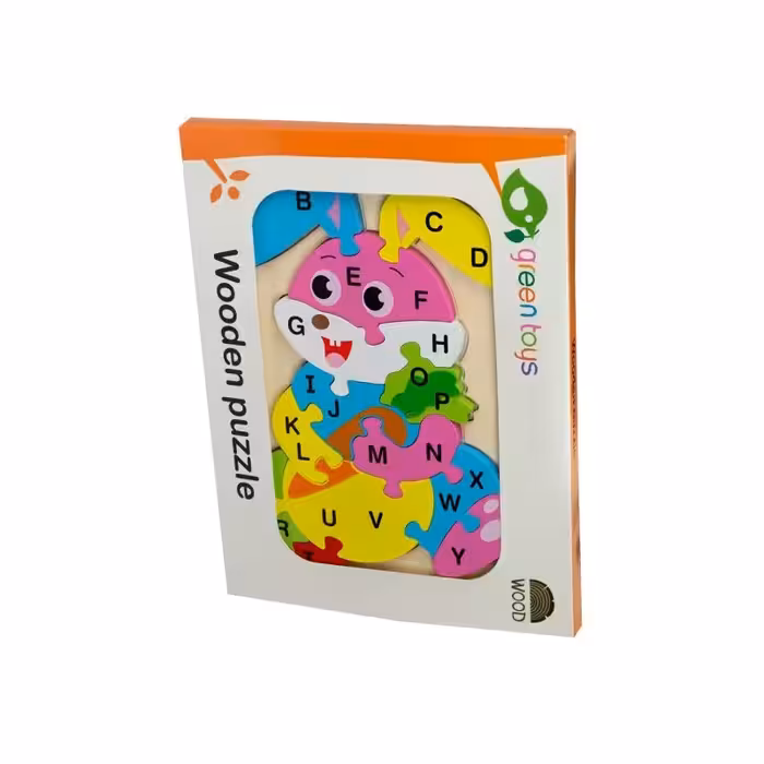پازل چوبی جاگذاری حروف انگلیسی طرح خرگوش کد 3180