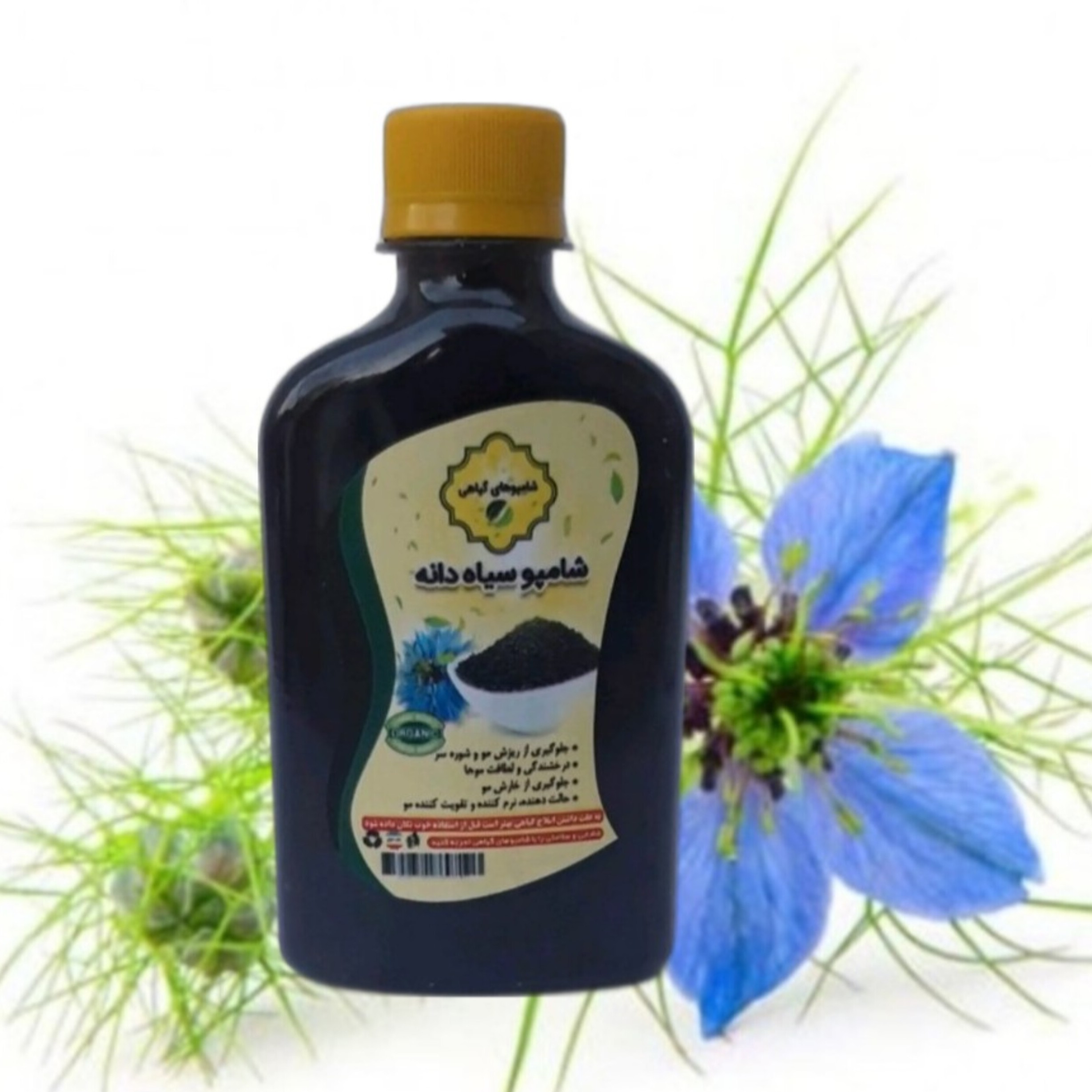 شامپو سیاهدانه گیاهی 270 گرمی موسسه پژوهشی طبی بازرگانی سیمرغ (رفع شوره و خارش و نرم کننده و تقویت موها در سرد مزاج ها)