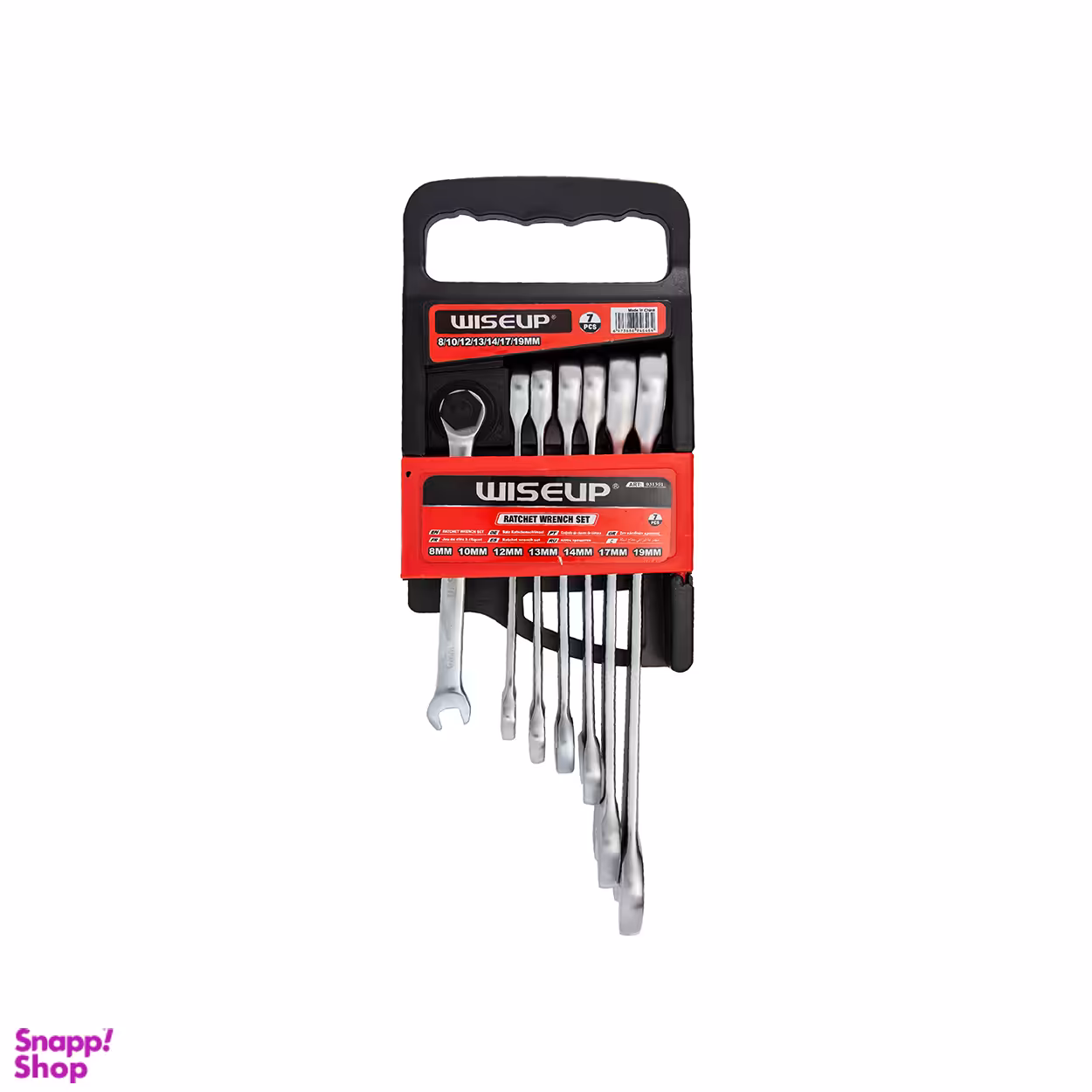 ست آچار بکس یک سر تخت یک سر جغجغه وایزآپ کد 31301 مجموعه 7 عددی