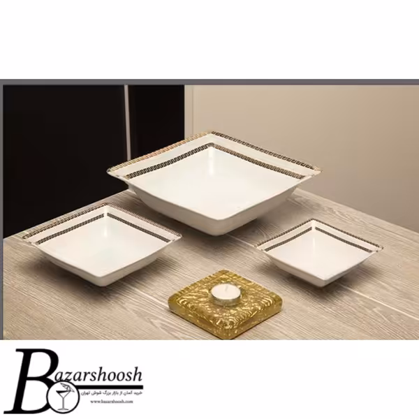 سرویس چینی غذاخوری 133پارچه تقدیس طرح پائولا 18نفره فلت