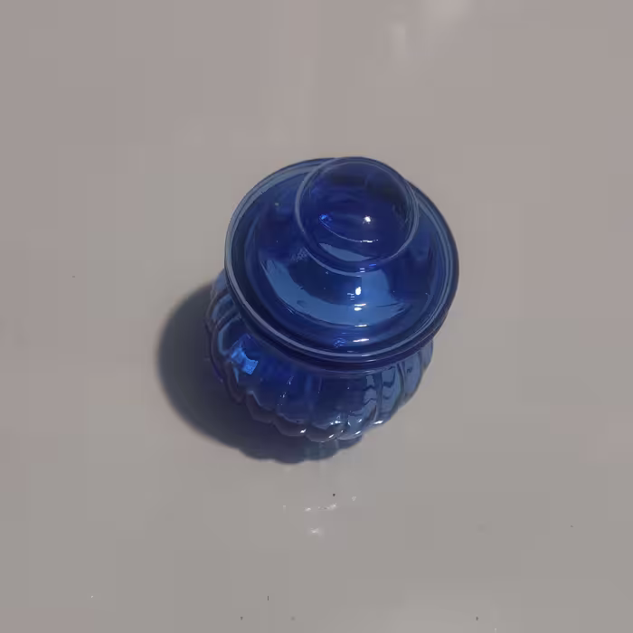 بانکه کدویی رنگ آبی با جعبه 