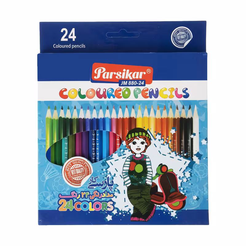 مداد رنگی 24 رنگ پارسیکار مدل JM 880-24