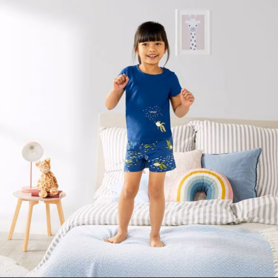 ست تیشرت دکمه کنار یقه و شلوارک نخی و عالی یک تا دو سال لوپیلو آلمان 