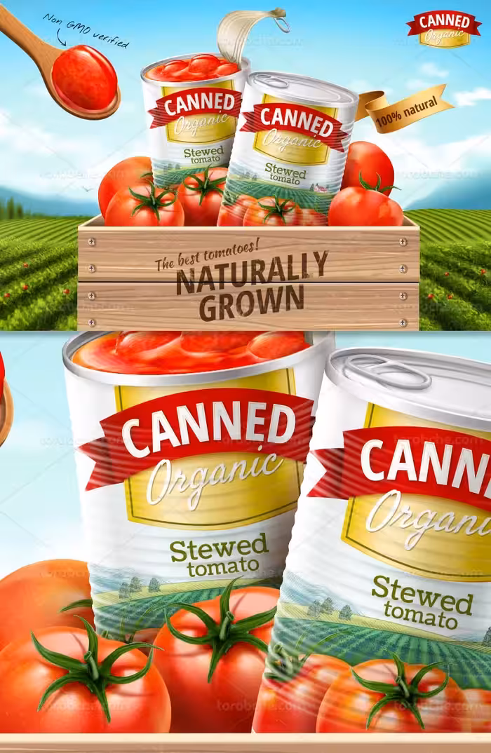 وکتور رب گوجه فرنگی تبلیغاتی | گرافیک با طعم تربچه