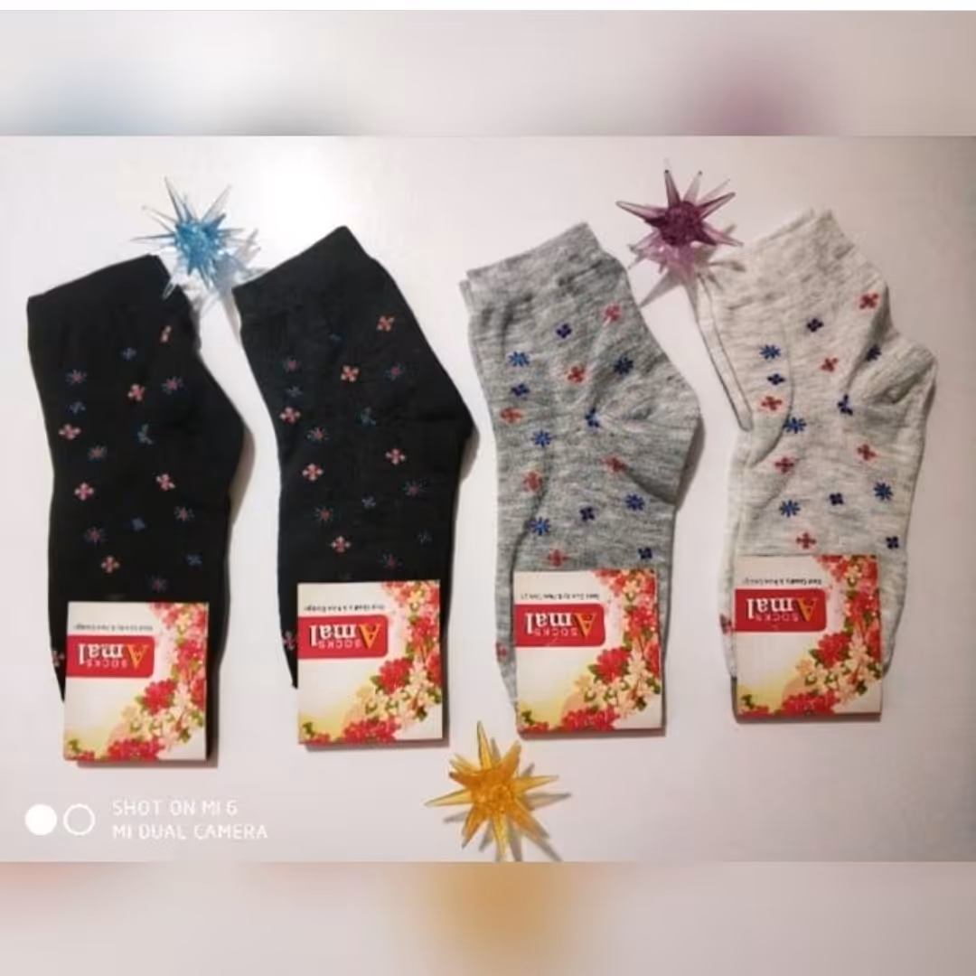 جوراب مچی گلدار دخترانه و زنانه کیفیت عالی