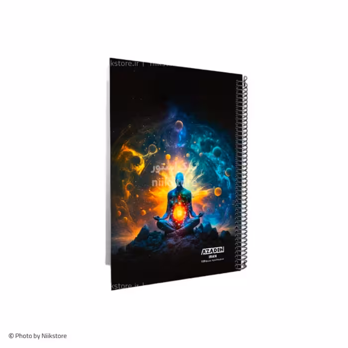 دفتر 100 برگ وزیری مجلد تک سیم آزاده کد 124