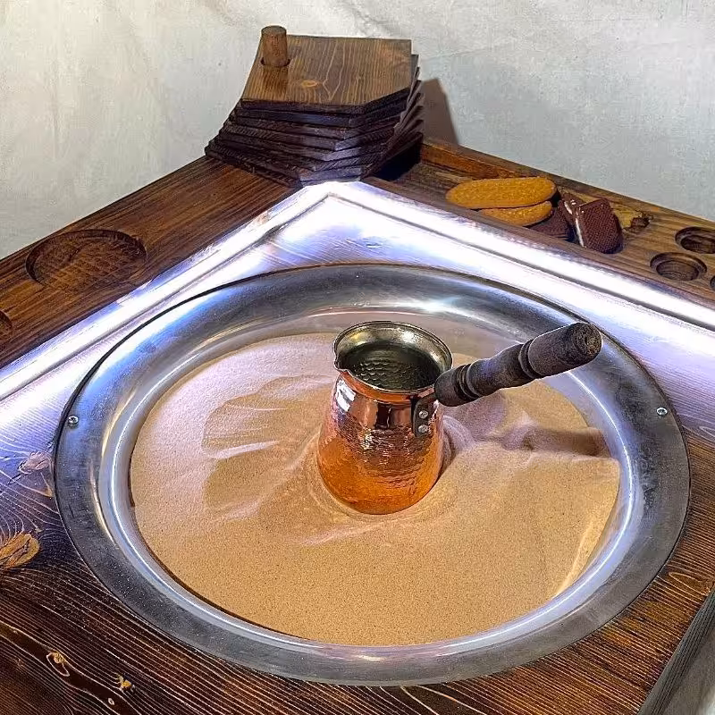 قهوه ساز شنی  چوبی آنتیک 