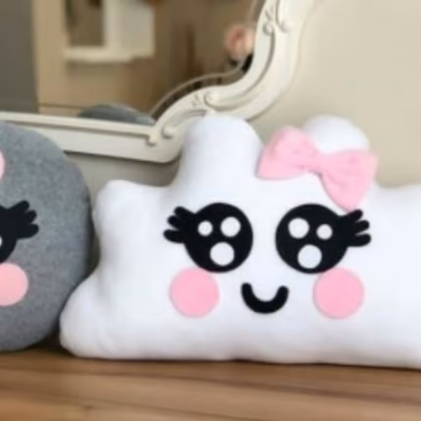 کوسن نمدی طرح ابر  سایز بزرگ طول 40   ارتفاع 30