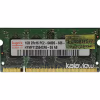 رم لپ تاپ هاینیکس 1GB مدل DDR2 باس 800MHZ-6400 کره HYMP112S64CR6-S6 AB تایمینگ CL6