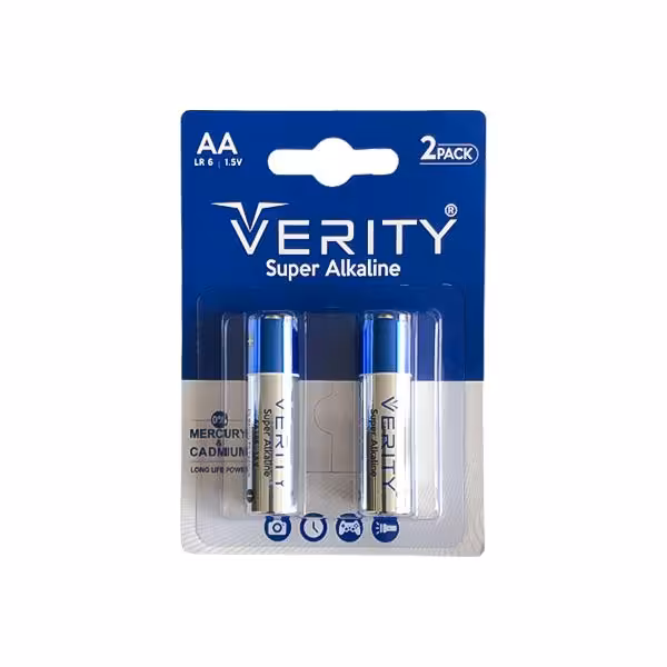 باتری قلمی سوپر آلکالاین وریتی مدل LR6 بسته 2 عددی
