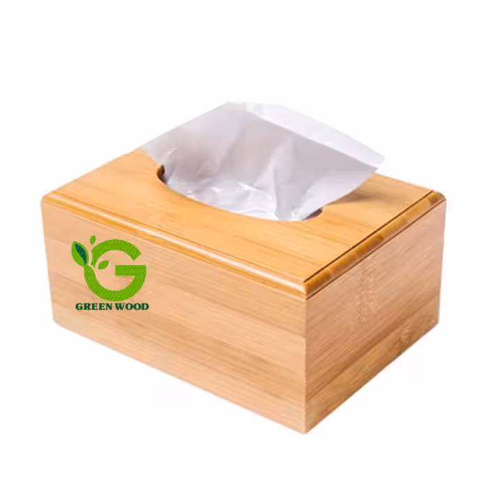 جا دستمال کاغذی،جعبه دستمال کاغذی رومیزی چوبی بامبو کد Gw50301004