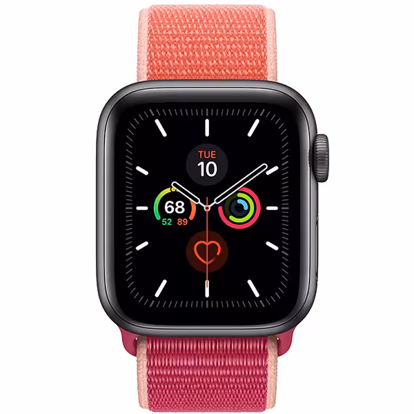سری 5 اسپرت زنانه 40 میلیمتری Space Gray Aluminum Case with Pomegranate Sport Loop - Hiapple.ir